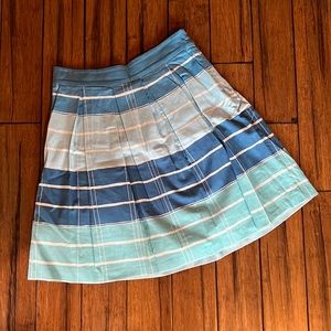 Anthropologie Pleated Blue Skirt